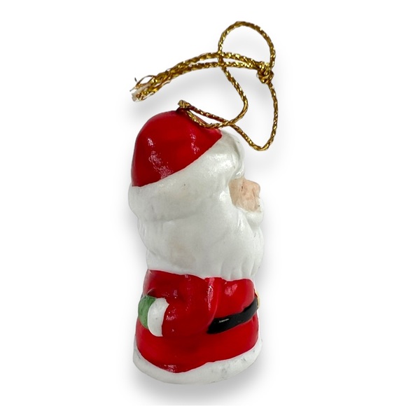 Vintage 80's Homco Home Interior Mini Santa Christmas Ornament 2.2" Porcelain - Picture 5 of 9